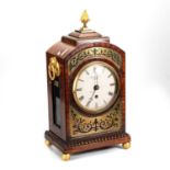 A REGENCY ROSEWOOD SINGLE-FUSEE BRACKET CLOCK, SIGNED FRANK ROGERS, LONDON