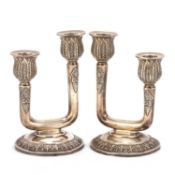 A PAIR OF SOUTH-EAST ASIAN CANDELABRA