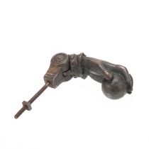 A VICTORIAN HEAVY CAST IRON DOOR KNOCKER