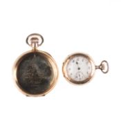 A GOLD FILLED WALTHAM FOB WATCH