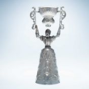 A LATE 19TH CENTURY GERMAN SILVER WAGER CUP
