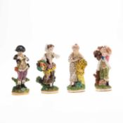 A SET OF FOUR DERBY FIGURES EMBLEMATIC OF THE FRENCH SEASONS, CIRCA 1820