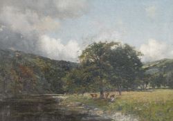 THOMAS EDWIN MOSTYN (1864-1930) ON THE LLUGWY, NORTH WALES