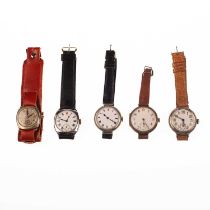 A GROUP OF VINTAGE TRENCH WATCHES
