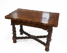 A 19TH CENTURY DUTCH FLORAL MARQUETRY TABLE