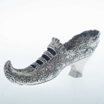 AN AMERICAN STERLING SILVER MODEL OF A SHOE