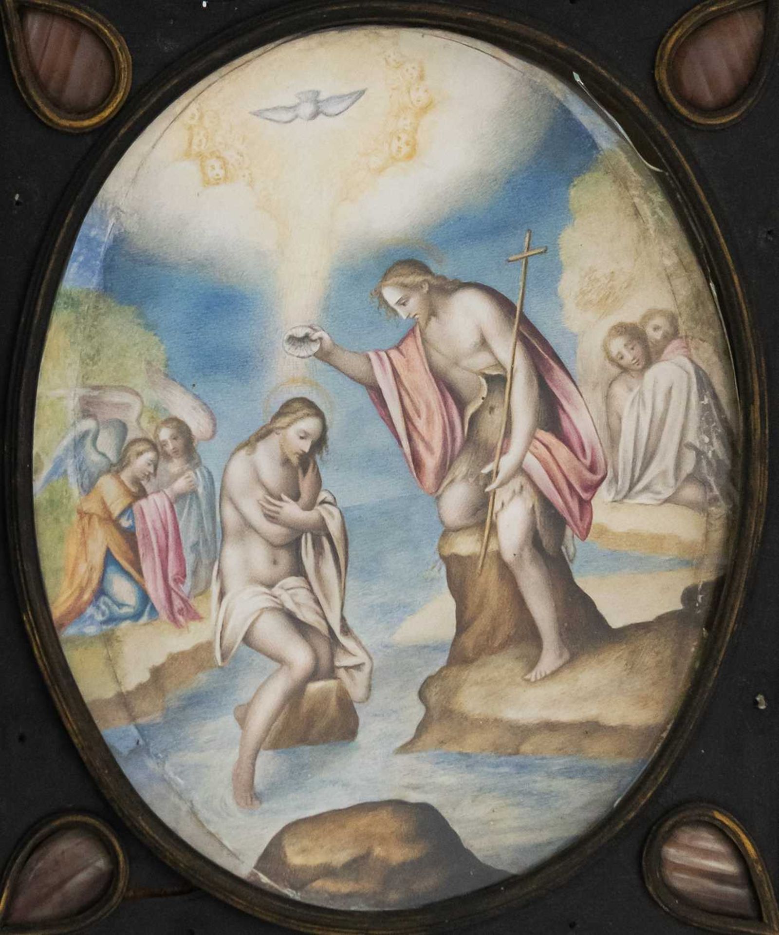 17TH/ 18TH CENTURY ITALIAN SCHOOL THE BAPTISM OF CHRIST - Image 2 of 3