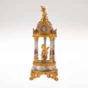 A VIENNESE ENAMEL AND ORMOLU TABLE CLOCK, LATE 19TH CENTURY