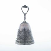 A 20TH CENTURY PERSIAN SILVER TABLE BELL