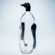 AN UNUSUAL SILVER-MOUNTED PENGUIN DECANTER