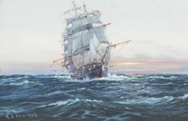 WILFRED KNOX (1884-1966) TALL SHIP ON THE SEA