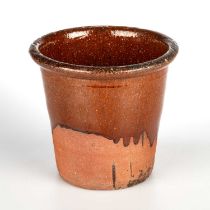 A TERRACOTTA POT, ATTRIBUTED TO BUCKLEY, NORTH WALES, 19TH CENTURY