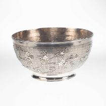 A LARGE CHINESE SILVER BOWL