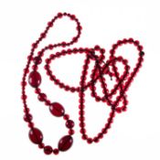 TWO BEAD NECKLACES