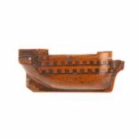 TREEN: A NAPOLEONIC PERIOD PRISON SHIP SNUFF BOX, CIRCA 1800