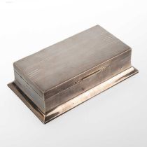 A GEORGE VI SILVER CIGARETTE BOX