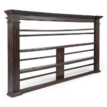 A GEORGE III OAK PLATE RACK