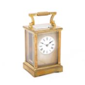 A FRENCH BRASS-CASED CARRIAGE CLOCK BY RICHARD & CIE, CIRCA 1900