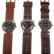 THREE MILITARY STYLE WATCHES