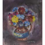 SHEILA FINDLAY RWS (B 1928) STILL LIFE OF FLOWERS IN A JUG