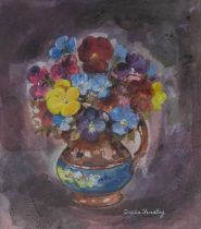 SHEILA FINDLAY RWS (B 1928) STILL LIFE OF FLOWERS IN A JUG