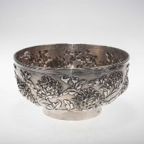 A LARGE CHINESE SILVER BOWL