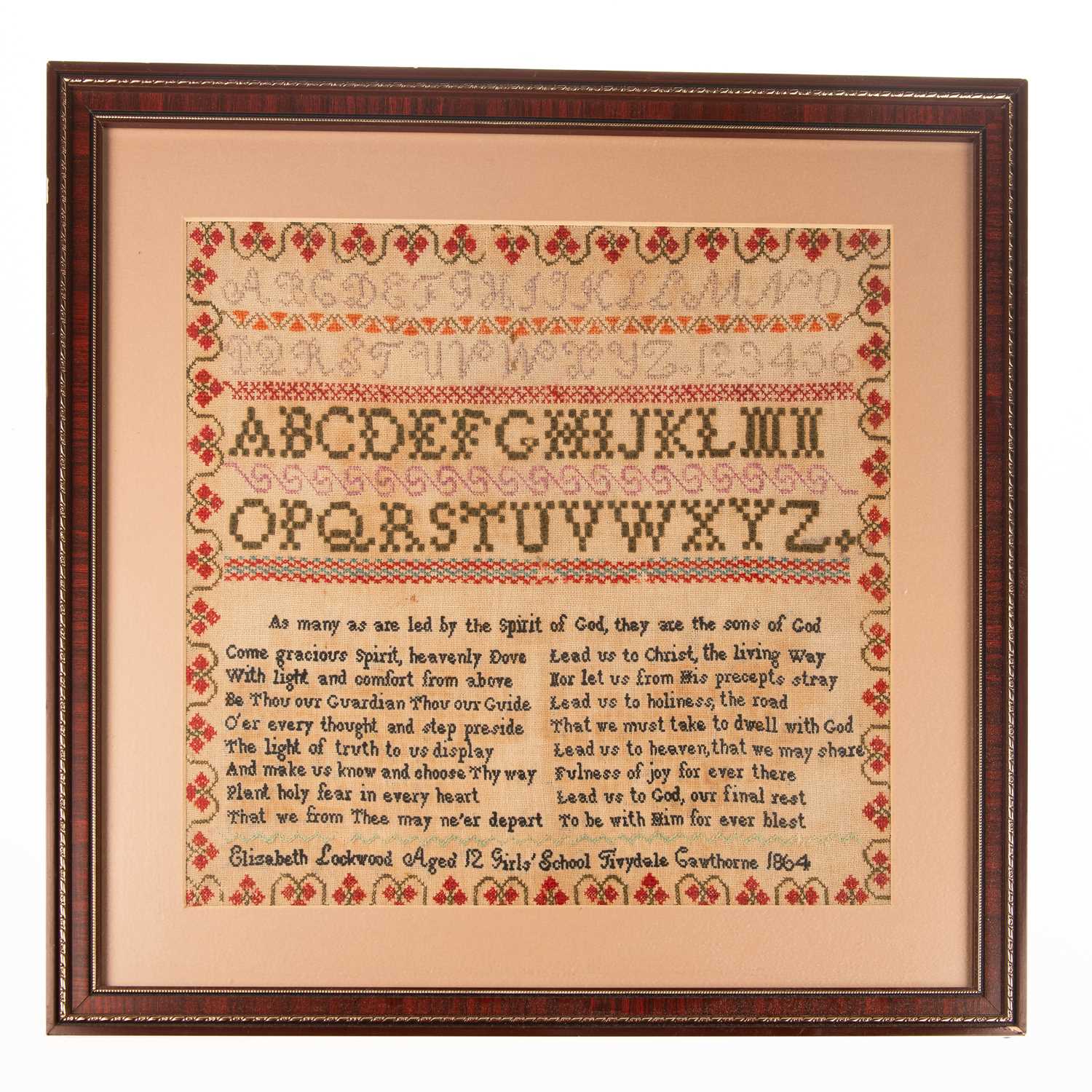 A VICTORIAN NEEDLEWORK SAMPLER