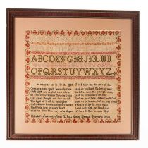 A VICTORIAN NEEDLEWORK SAMPLER