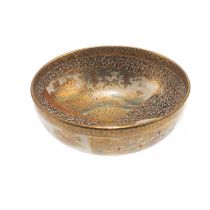 A JAPANESE SATSUMA BOWL BY HIRAMATSU GENZAN, MEIJI PERIOD