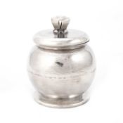 A LIBERTY & CO TUDRIC PEWTER BISCUIT BARREL