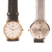 TWO GENTS LONGINES STRAP WATCHES