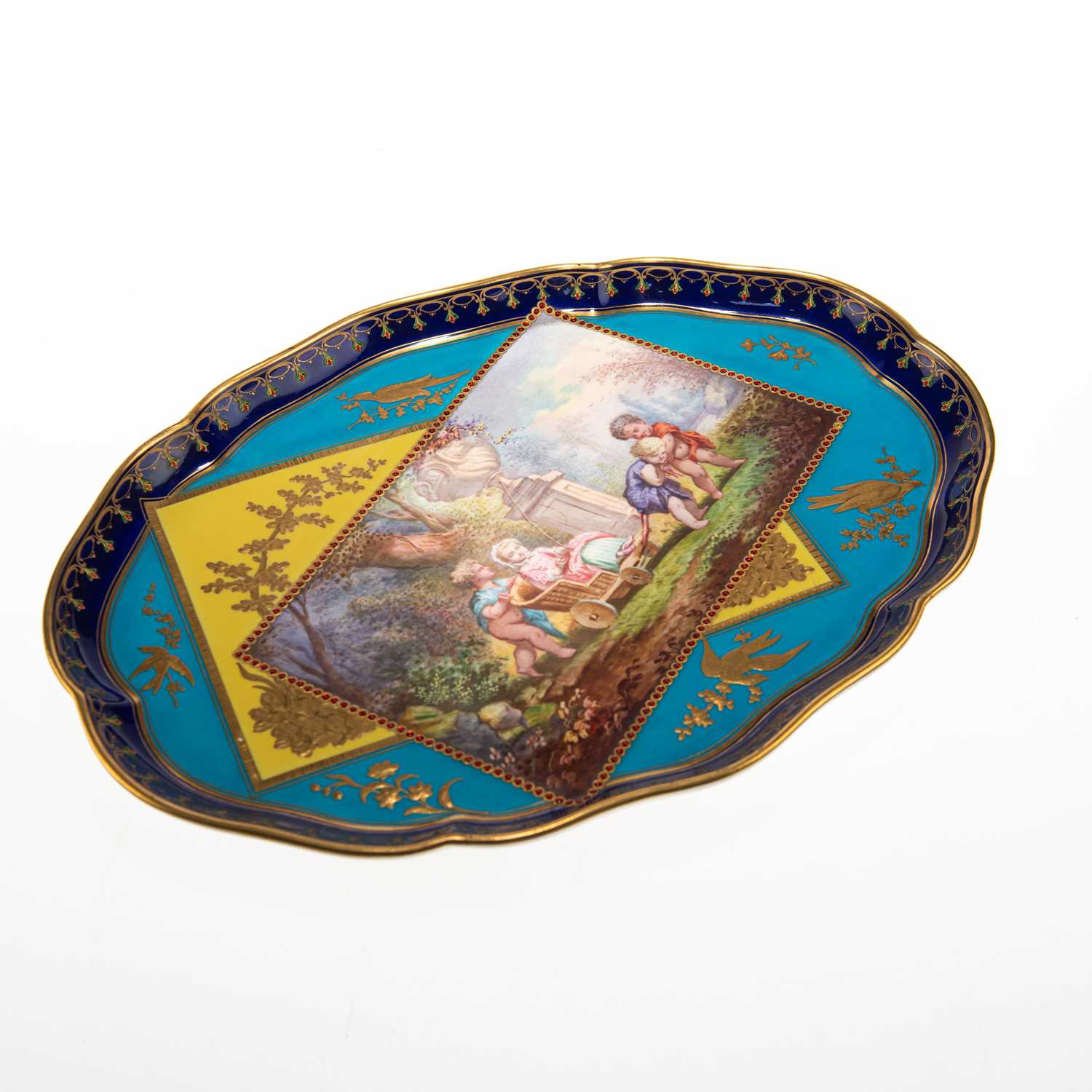 A FINE SÈVRES STYLE TRAY, LATE 19TH CENTURY