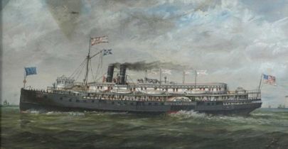 AMERICAN SCHOOL LATE 19TH/ EARLY 20TH CENTURY THE STEAMSHIP 'CITY OF CLEVELAND', LAKE ERIE