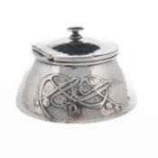 ARCHIBALD KNOX (1864-1933) FOR LIBERTY & CO, A TUDRIC PEWTER INKWELL