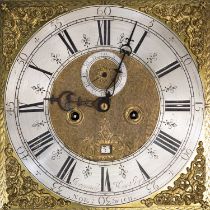 JEREMIAH HARTLEY, NORWICH, AN EARLY 18TH CENTURY 12-INCH BRASS DIAL LONGCASE CLOCK MOVEMENT