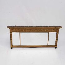 A 19TH CENTURY GILT-GESSO OVERMANTEL MIRROR