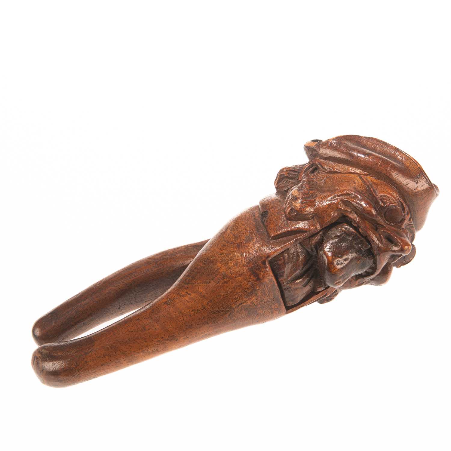 A 19TH CENTURY SWISS CARVED NOVELTY NUTCRACKER