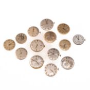 A GROUP OF WATCH MOVEMENTS WITH DIALS