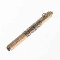 A 9 CARAT GOLD CALENDAR PEN