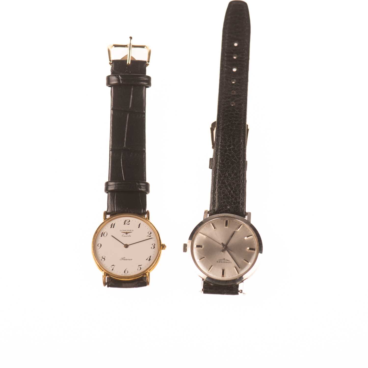 TWO GENTS LONGINES STRAP WATCHES - Image 2 of 2