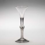 A RARE WINE GLASS, CIRCA 1765