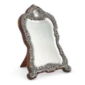 A GEORGE V SILVER DRESSING TABLE MIRROR