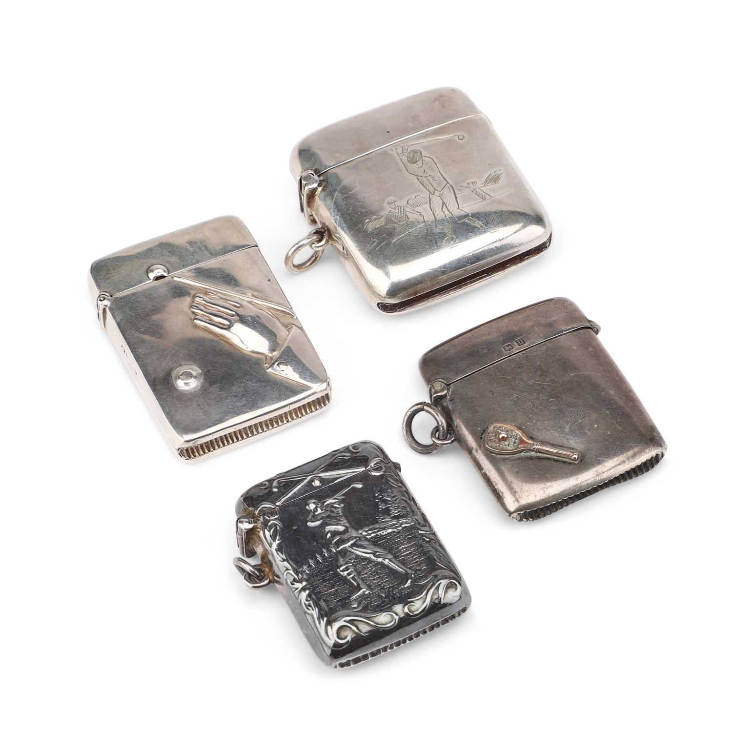 SPORTING INTEREST: FOUR SILVER VESTA CASES