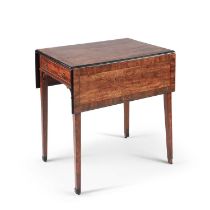 A CHIPPENDALE PERIOD INLAID MAHOGANY PEMBROKE TABLE