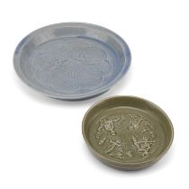 TWO SONG STYLE CELADON DISHES