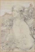 SIR WILLIAM BLAKE RICHMOND RA (1842-1921) STUDY FOR A PORTRAIT OF A LADY