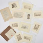 JOHN NOTT (1778-1843) TEN LANDSCAPE SKETCHES AND TWO LETTERS