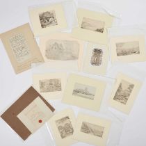 JOHN NOTT (1778-1843) TEN LANDSCAPE SKETCHES AND TWO LETTERS