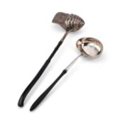 A CONTINENTAL SILVER TODDY LADLE