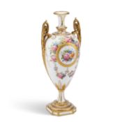 A ROYAL CROWN DERBY VASE BY ALBERT GREGORY, DATED 1909